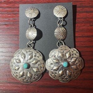 Navajo Studs Earrings Signed by TY